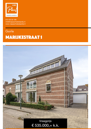 Brochure preview - brochure Marijkestraat 1 Goirle