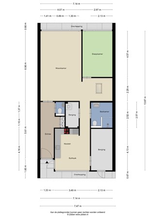 Floorplan - Ankeveenstraat 86, 5036 CC Tilburg