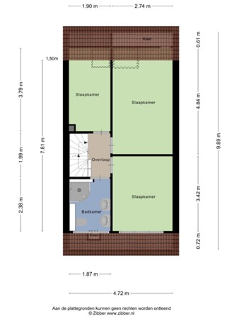 Floorplan - Baronielaan 102, 5052 BW Goirle