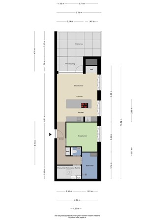 Floorplan - Veemarktstraat 9-09, 5038 CT Tilburg