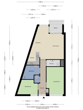 Floorplan - Doelenstraat 27, 5021 JH Tilburg