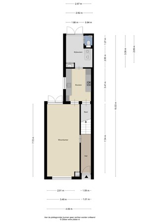 Floorplan - Mgr. Verhoevenlaan 33, 5061 BD Oisterwijk