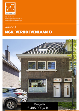 Brochure preview - brochure Mgr. Verhoevenlaan 33 Oisterwijk
