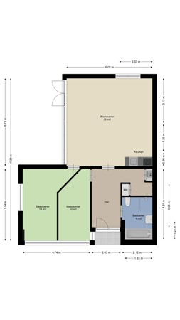 Floorplan - Fabriekstraat 2, 5051 HP Goirle