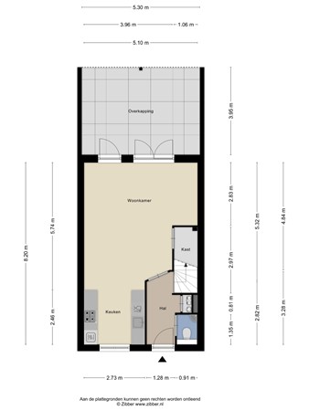 Floorplan - Poolsestraat, 5131 AX Alphen