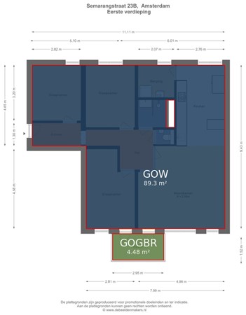 Semarangstraat 23B, 1095 GA Amsterdam - Eerste verdieping - markings.jpg