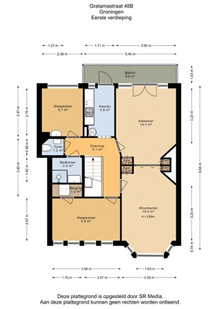 Gratamastraat 48B, 9714 HT Groningen - Tweede verdieping - 2D.jpg