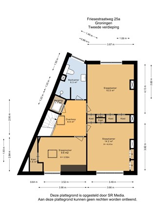 Friesestraatweg 25A, 9718 NA Groningen - Tweede verdieping - 2D.jpg