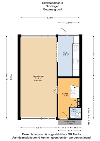 Edelsteenlaan 3, 9743 KK Groningen - Begane grond - 2D.jpg