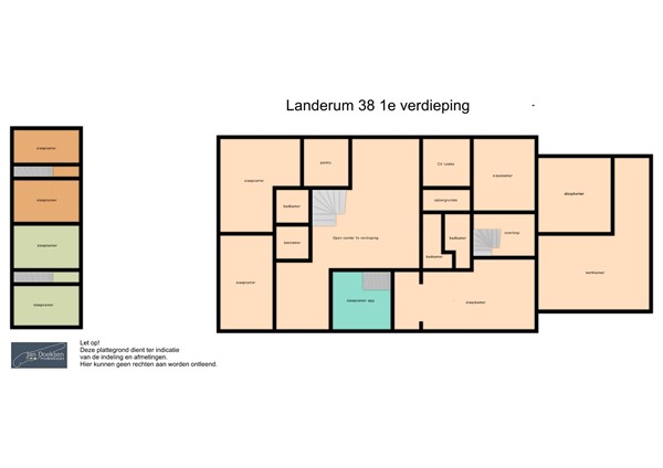 Landerum 38, 8893 GZ Landerum - plattegrond 1e verdieping landerum 38.jpg