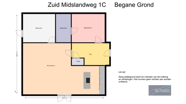 Zuid Midslandweg 1C, 8891 GH Midsland - plattegrond begane grond.jpg