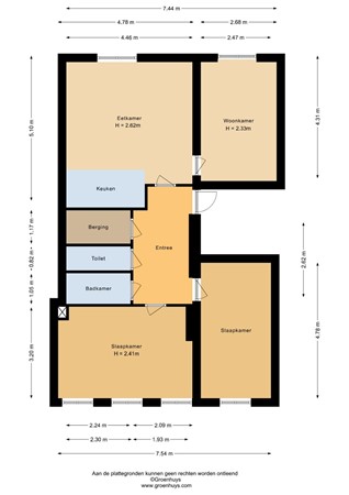 Schoenmakersstraat 13C, 6041 EX Roermond - Plattegrond Schoenmakerstraat 13c Roermond.jpg