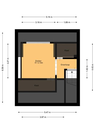 Maarstraat 63, 6467 ET Kerkrade - Zolder - 2D.jpg