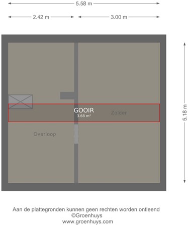 van Ruysdaelstraat 23, 6445 XK Brunssum - Zolder - markings.jpg