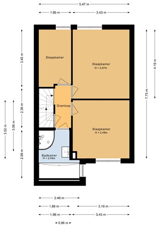 Caesarhof 24B, 6215 EN Maastricht - Tweede verdieping - 2D.jpg