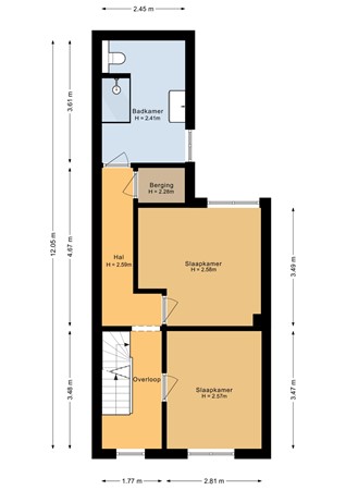 Treebeekstraat 46, 6446 XW Brunssum - Eerste verdieping - 2D.jpg