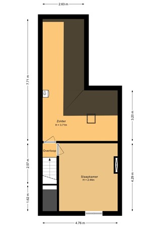 Treebeekstraat 46, 6446 XW Brunssum - Tweede verdieping - 2D.jpg