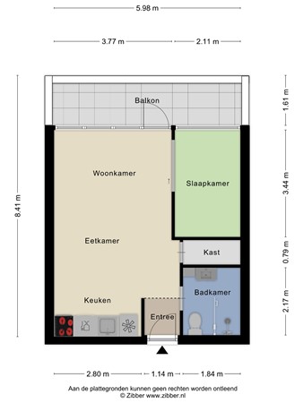 Vijf Meilaan 176, 2321 RR Leiden - 465869_2D_Appartement_Vijf_Meilaan_62_Leiden_01.jpg