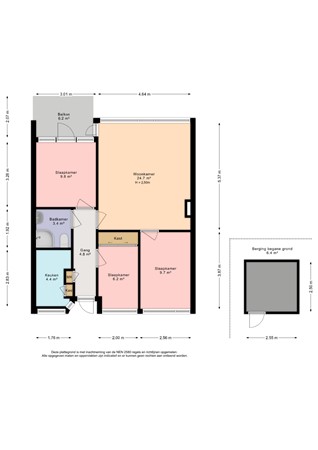 Chopinlaan 38, 2253 BW Voorschoten - Plattegrond Van Beethovenlaan 39 - Voorschoten.jpg