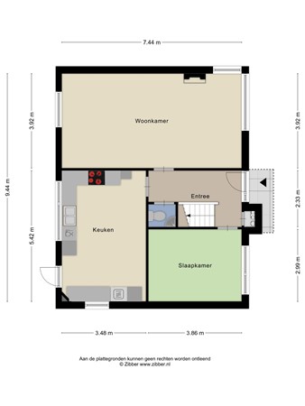 Kooiweg 21, 4631 SZ Hoogerheide - 439780_2D_Begane_grond_Kooiweg_21_A_Hoogerheide_01.jpg