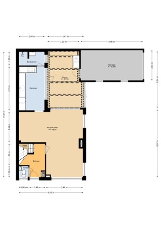 Burgemeester Elkhuizenlaan 48, 4661 CL Halsteren - Begane grond - 2D.jpg