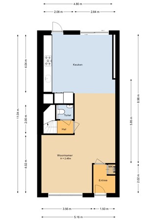 Ouderdinge 11, 4617 NL Bergen op Zoom - Begane grond - 2D.jpg