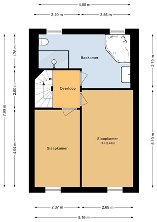 Ouderdinge 11, 4617 NL Bergen op Zoom - Eerste verdieping - 2D.jpg