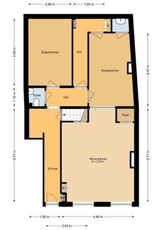 Blauwehandstraat 23, 4611 RK Bergen op Zoom - Eerste verdieping - 2D.jpg