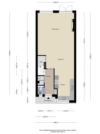 Floorplan - Johanna van Woudelaan 14, 1948 DE Beverwijk
