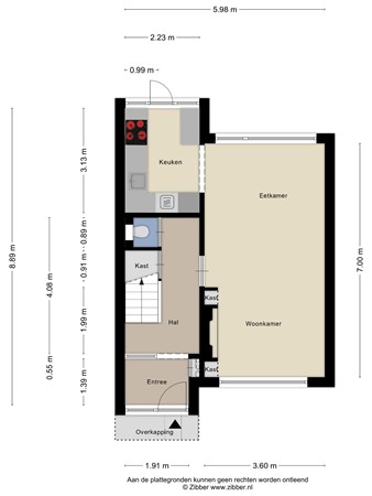 Floorplan - Daltonstraat 5, 1964 TD Heemskerk