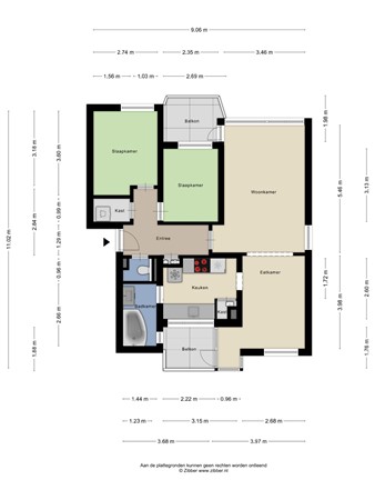 Floorplan - Dinkelstraat 9, 1946 RA Beverwijk