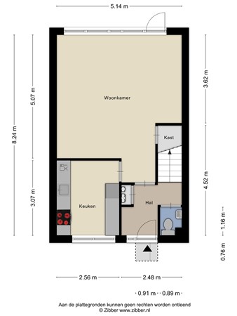 Floorplan - Grote Belt 16, 2133 GA Hoofddorp