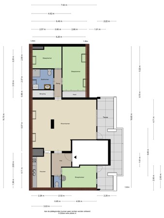Floorplan - Trijntje Kemp-Haanstraat 34, 1941 HC Beverwijk