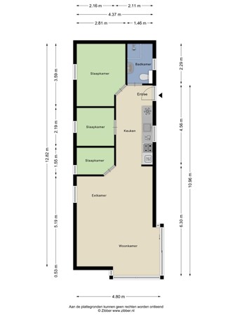 Floorplan - Den Drul 19R1, 5439 NR Linden