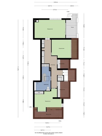 Floorplan - Heemskerkerweg 189, 1945 TG Beverwijk