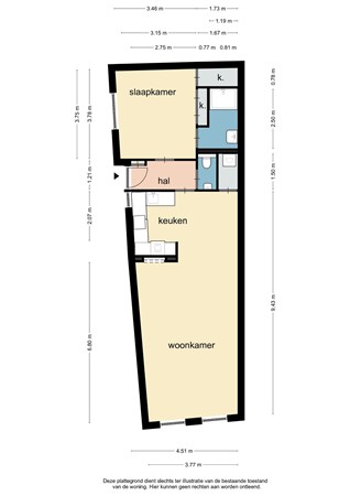 Floorplan - Begijnenhofstraat 2B, 6131 EX Sittard