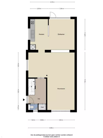 Floorplan - Napoleonbaan Noord 124, 6163 VH Geleen