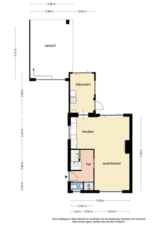 Floorplan - Azaleastraat 61, 6163 CB Geleen