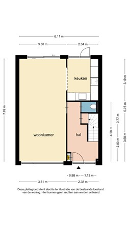 Floorplan - Landsteinerstraat 22, 6164 XH Geleen