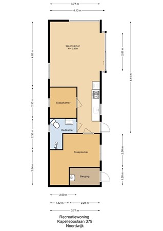 Floorplan - Kapelleboslaan 41-379, 2204 AJ Noordwijk