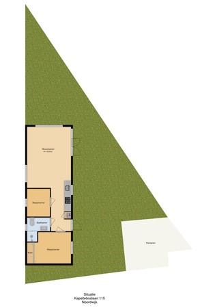 Floorplan - Kapelleboslaan 115, 2204 AJ Noordwijk
