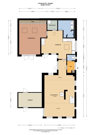 Plattegrond - Javastraat 32, 7556 SG Hengelo 