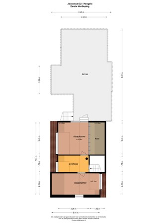 Plattegrond - Javastraat 32, 7556 SG Hengelo 