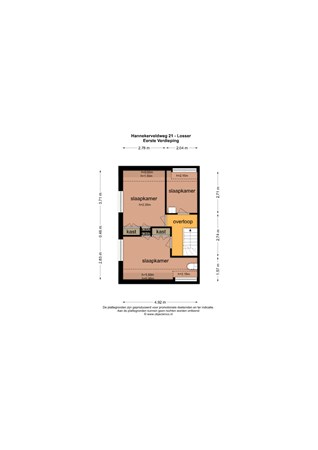 Plattegrond - Hannekerveldweg 21, 7581 BC Losser 