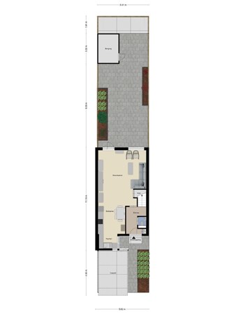 Plattegrond - Hesselinklanden 61, 7542 KC Enschede 