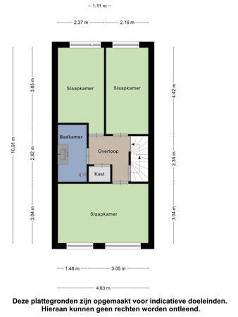 Plattegrond - Hanenberglanden 157, 7542 EV Enschede 