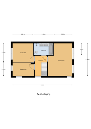 Plattegrond - Marijkestraat 2, 7555 VX Hengelo 