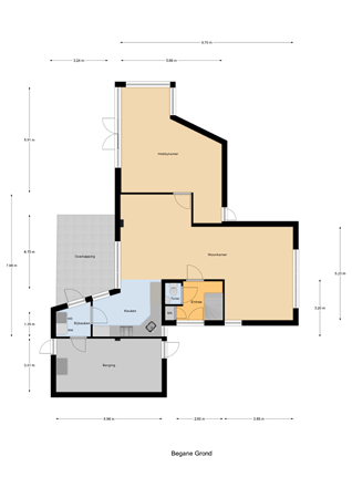 Plattegrond - Marijkestraat 2, 7555 VX Hengelo 