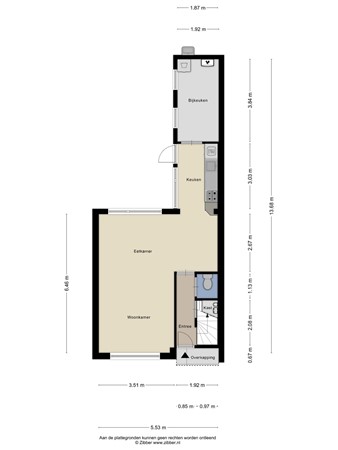 Plattegrond - Ypkemeulestraat 13, 7543 CK Enschede 