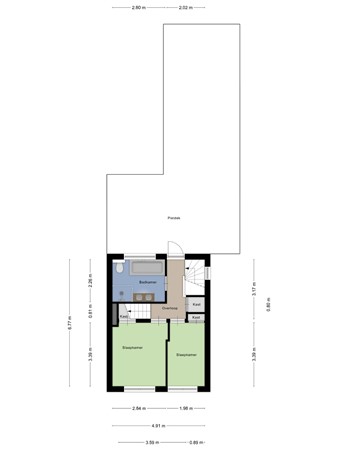 Plattegrond - Bornerbroeksestraat 63, 7621 AD Borne 
